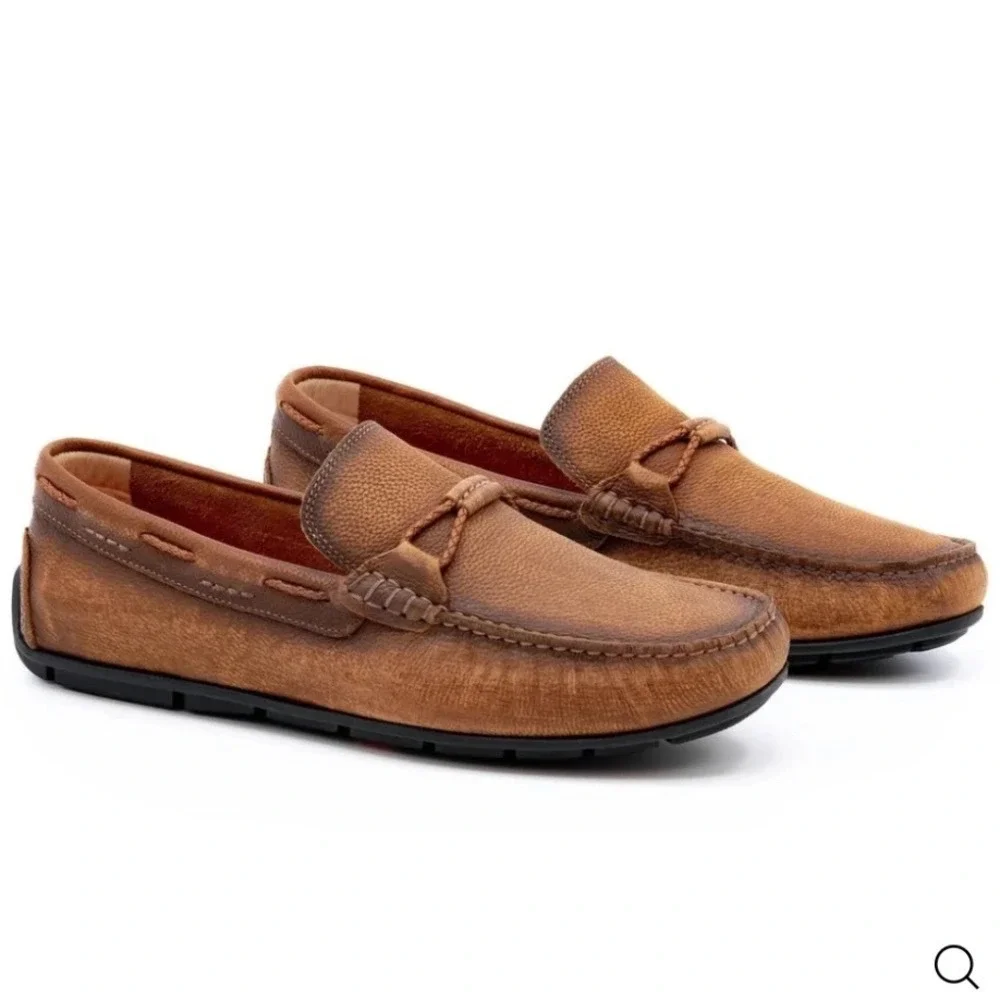 Martin Dingman Mens Bill Brown Suede Driving Moc Loafers 11.5 530801M Brazil